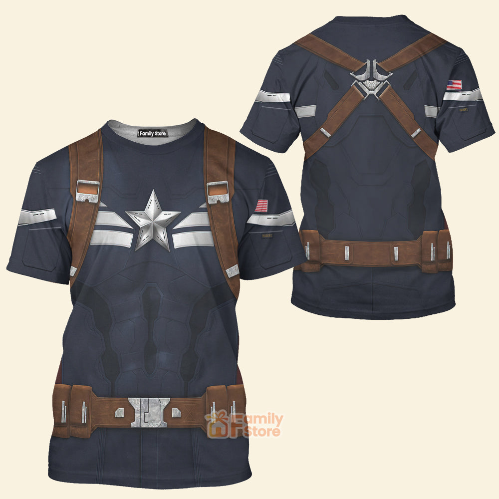 Captain America Stealth Suit The Winter Soldier Costume - TShirt