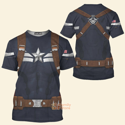 Captain America Stealth Suit The Winter Soldier Costume - TShirt