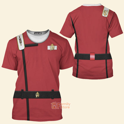 SaTr Starfleet Uniform The Wrath of Khan Officer - 3D TShirt