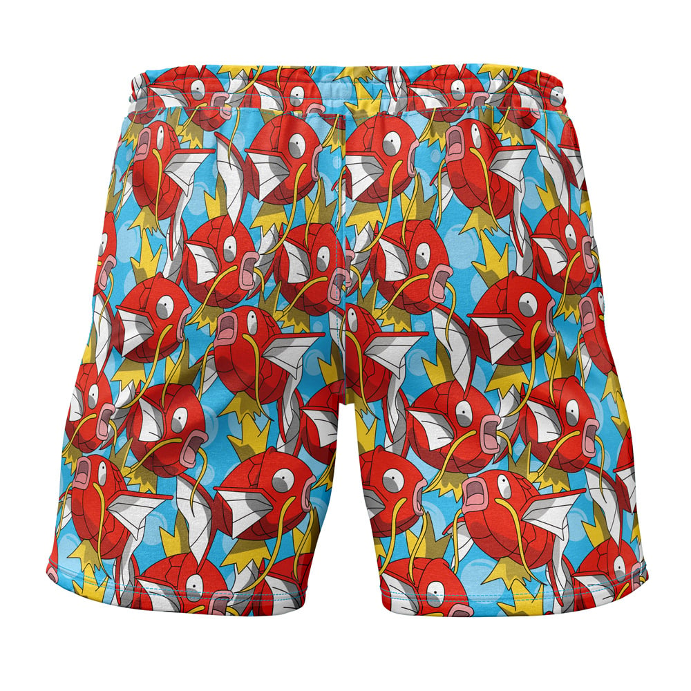 PKM Shorts PKM Magikarp Graphic Pattern Beach Shorts Blue Red