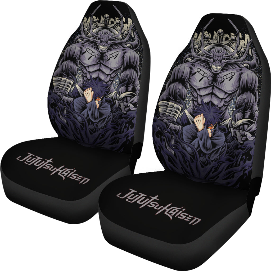 Jujutsu Kaisen Car Seat Covers Megumi Summons Mahoraga Graphic Seat Covers Black