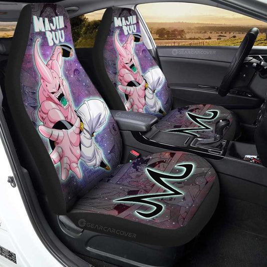 Dragon Ball Car Seat Covers Dragon Ball Majin Buu Graphic Galaxy Style Seat Covers Purple Gray