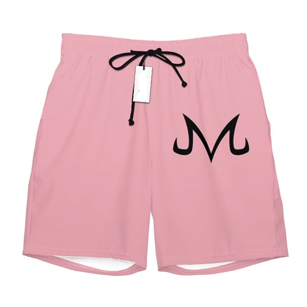 Dragon Ball Shorts Dragon Ball Majin Buu Symbol Beach Shorts Pink