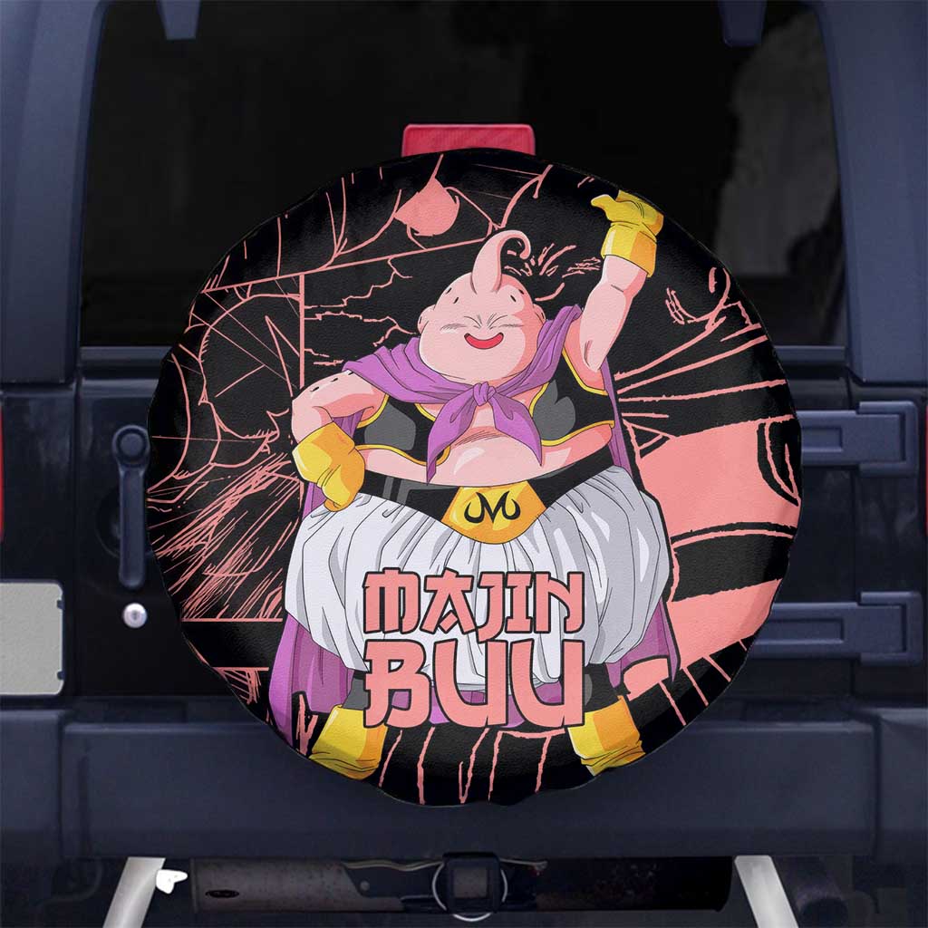 Dragon Ball Spare Tire Cover Dragon Ball Majin Buu Manga Pattern Tire Covers Black Pink