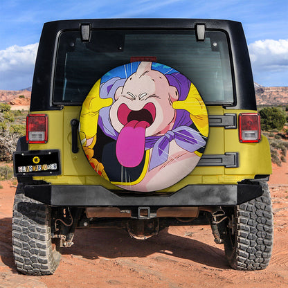 Dragon Ball Spare Tire Cover Dragon Ball Majin Buu Funny Face Tire Covers Colorful