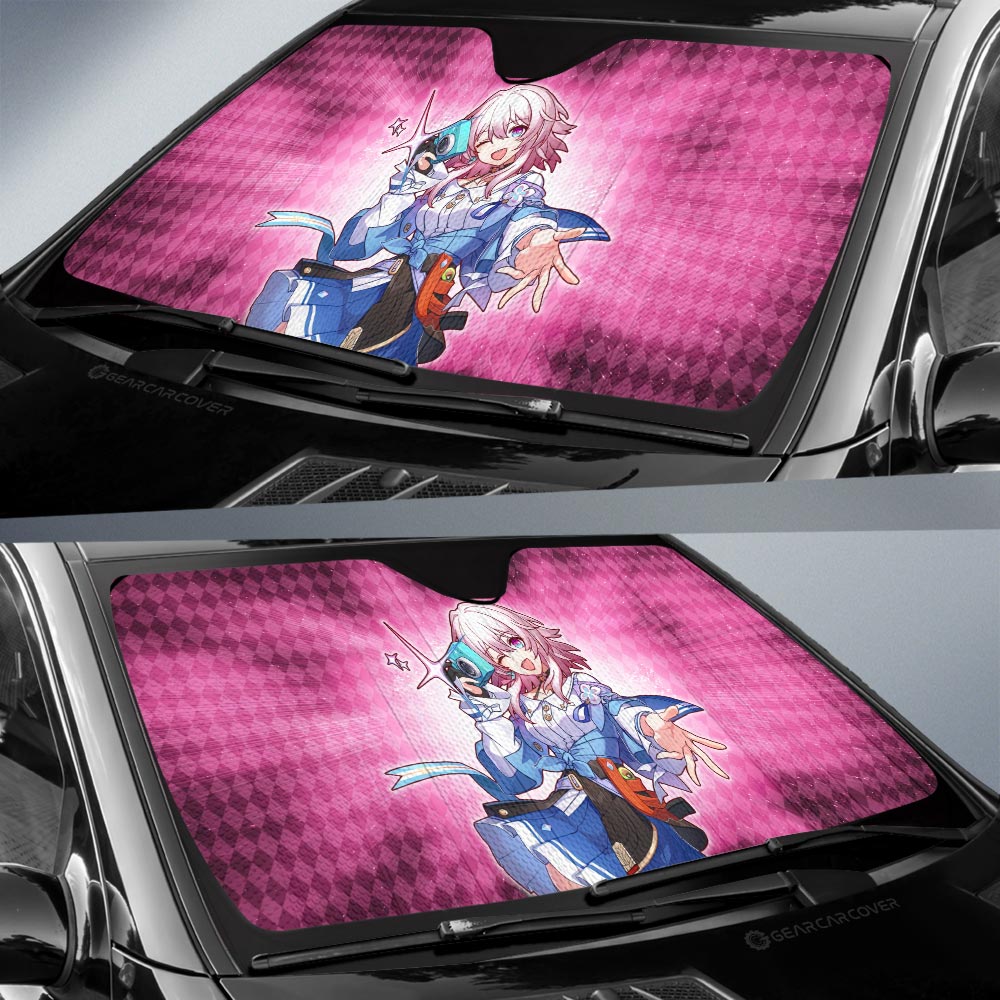 March 7th Car Sunshade Custom Honkai Star Rail Car Accessories