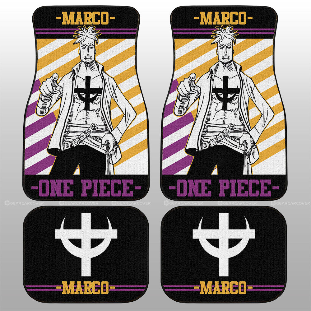 One Piece Car Mats One Piece Marco Graphic Jolly Roger Symbol Car Floor Mats Black Purple
