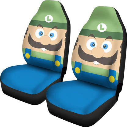 Mario Car Seat Covers Super Mario Luigi Cosplay Seat Covers Green