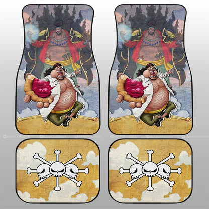 One Piece Car Mats Young Marshall D Teach Jolly Roger Symbol Car Floor Mats Colorful