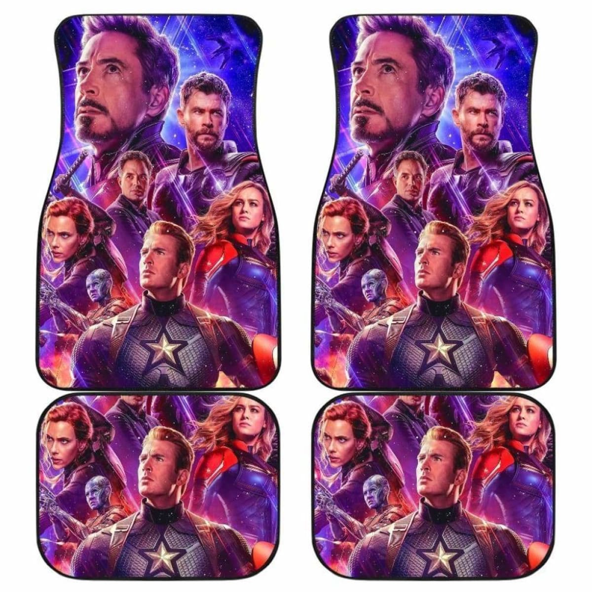 MV Car Floor Mats MV Avengers All Hero Characters Poster Car Mats
