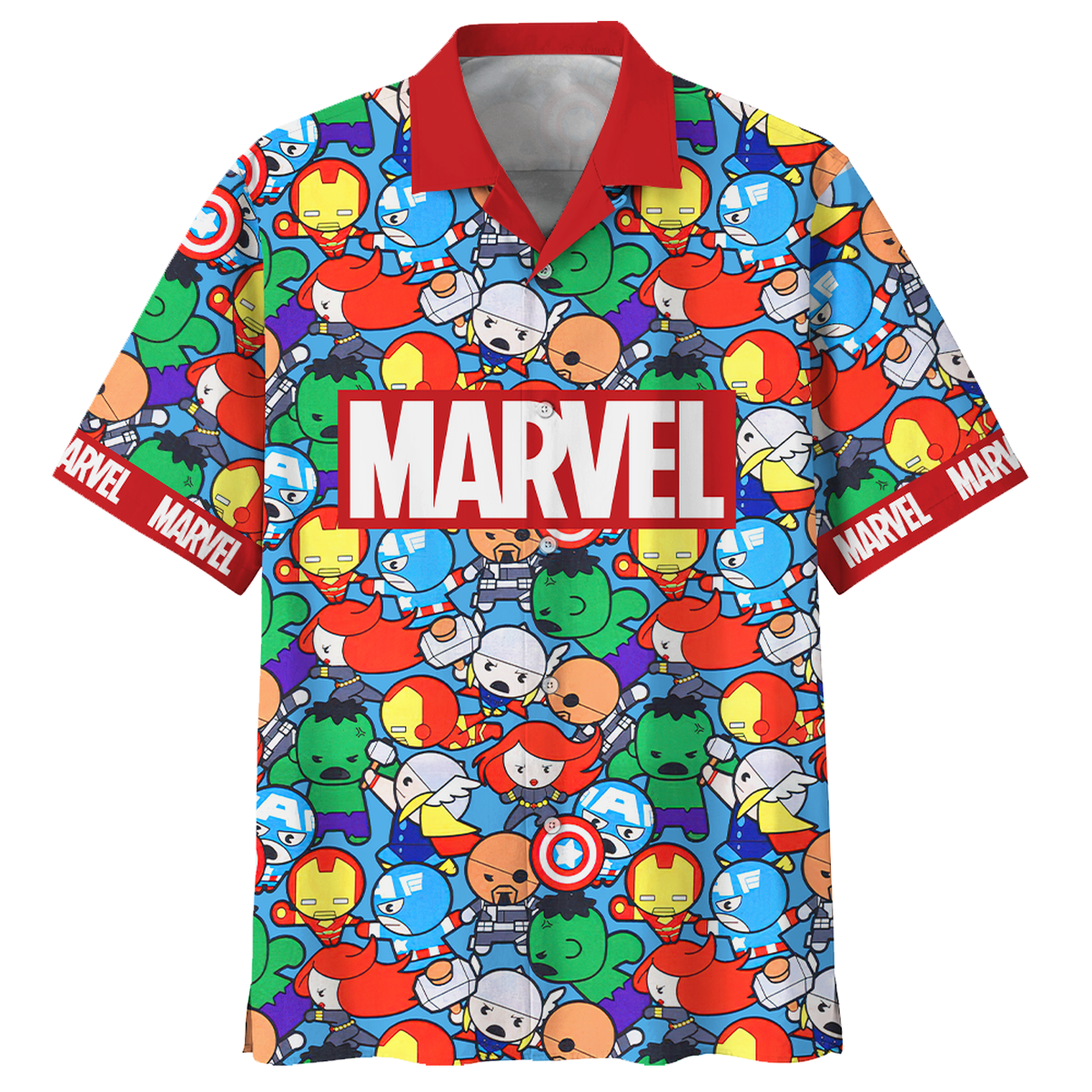 MV Hawaii Shirt MV Chibi Characters Doodle Pattern Hawaiian Shirt Colorful Unisex
