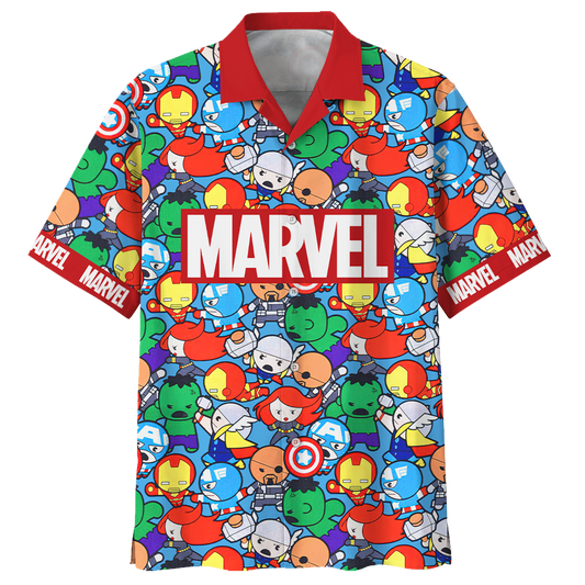 MV Hawaii Shirt MV Chibi Characters Doodle Pattern Hawaiian Shirt Colorful Unisex
