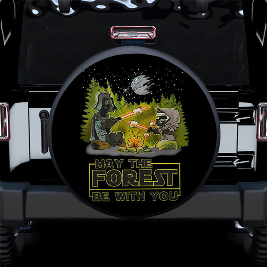 SW Spare Tire Cover May The Forest Be With You Tire Covers Black Green