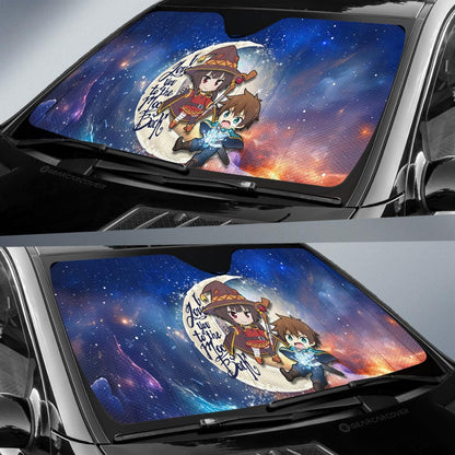 Megumin And Kazuma Car Sunshade Custom Car Accessories