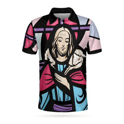 Jesus Polo Shirt Good Shepherd Jesus Christ Polo Tees Colorful