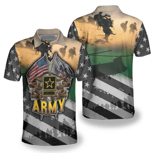 Veteran Polo Shirt US Army Since 1775 This We're Defend Boys Polo Shirts Black Gray