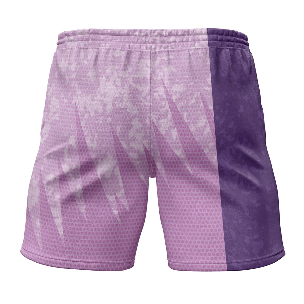 PKM Shorts PKM Mewtwo Classic Graphic Beach Shorts Purple