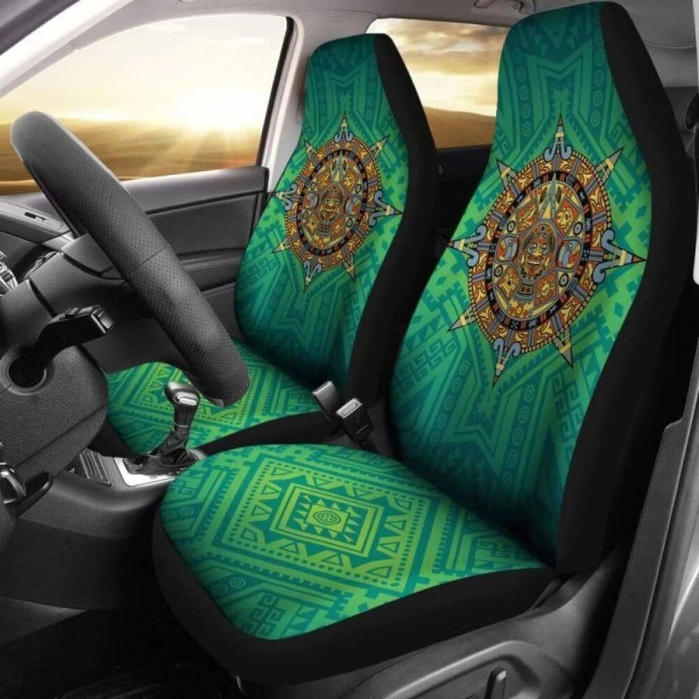 Mexican Car Seat Covers Mexico Tribal Aztec Pattern Seat Covers Green