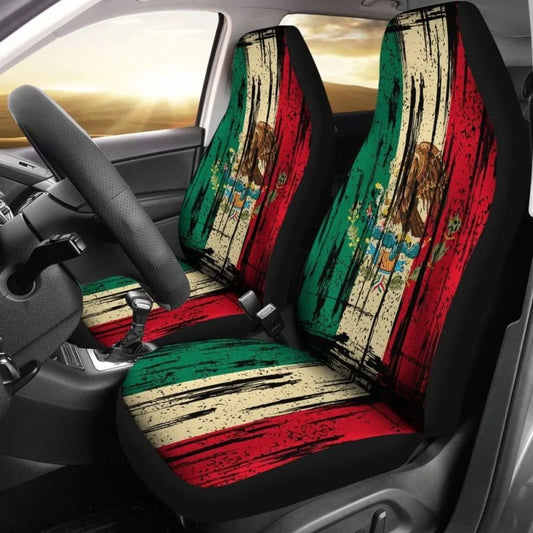 Mexican Car Seat Covers Mexico Grunge Flag Pattern Seat Covers Red Green