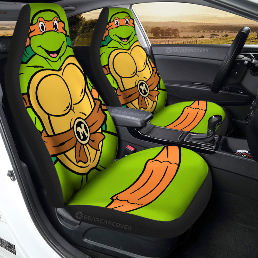 TMNT Car Seat Covers Ninja Turtle Michelangelo Graphic Seat Covers Green