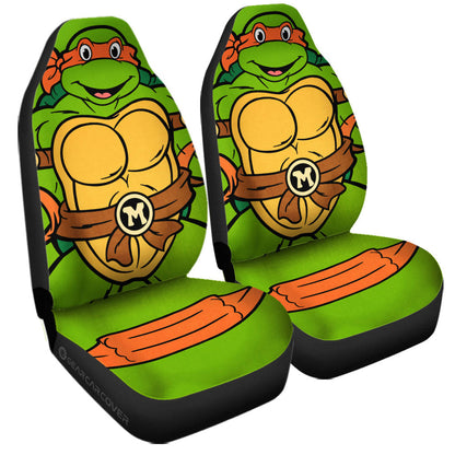 TMNT Car Seat Covers Ninja Turtle Michelangelo Graphic Seat Covers Green