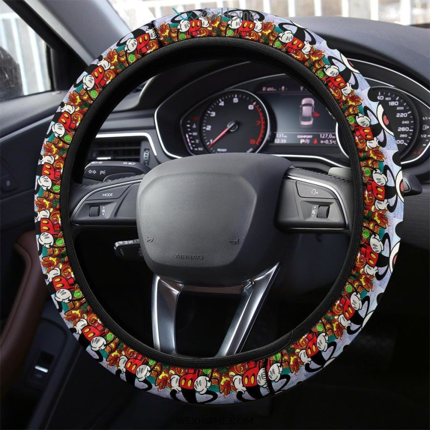 MM Steering Wheel Cover MM And Pumkin Pattern Driving Wheel Cover Colorful