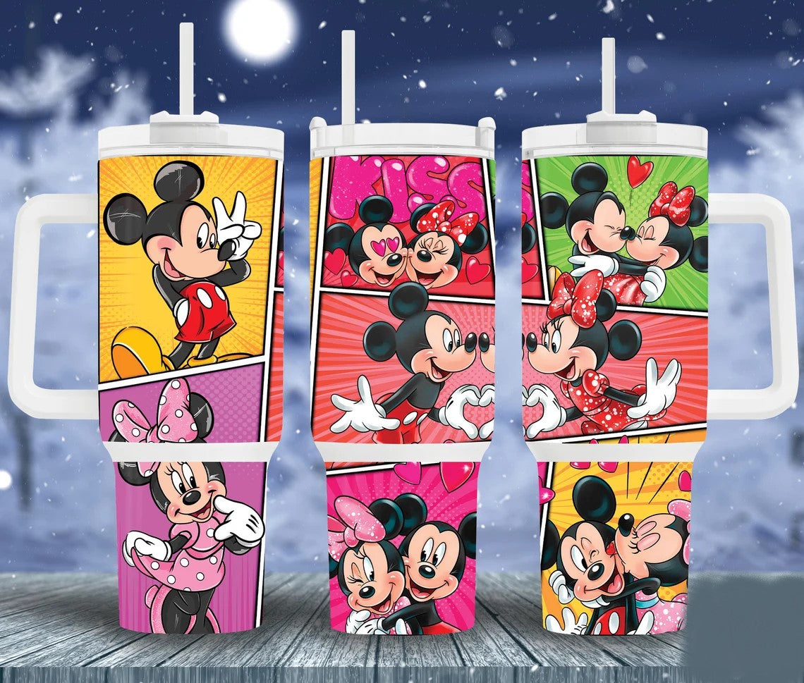 MM 40 Oz Tumbler MM And Minnie In Love Tumbler 40 Oz Colorful