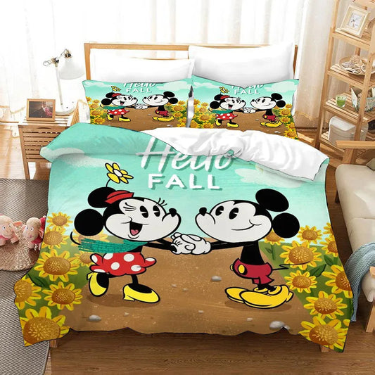 MM Bedding Set DN MM And Minnie Hello Fall Duvet Covers Colorful Unique Gift