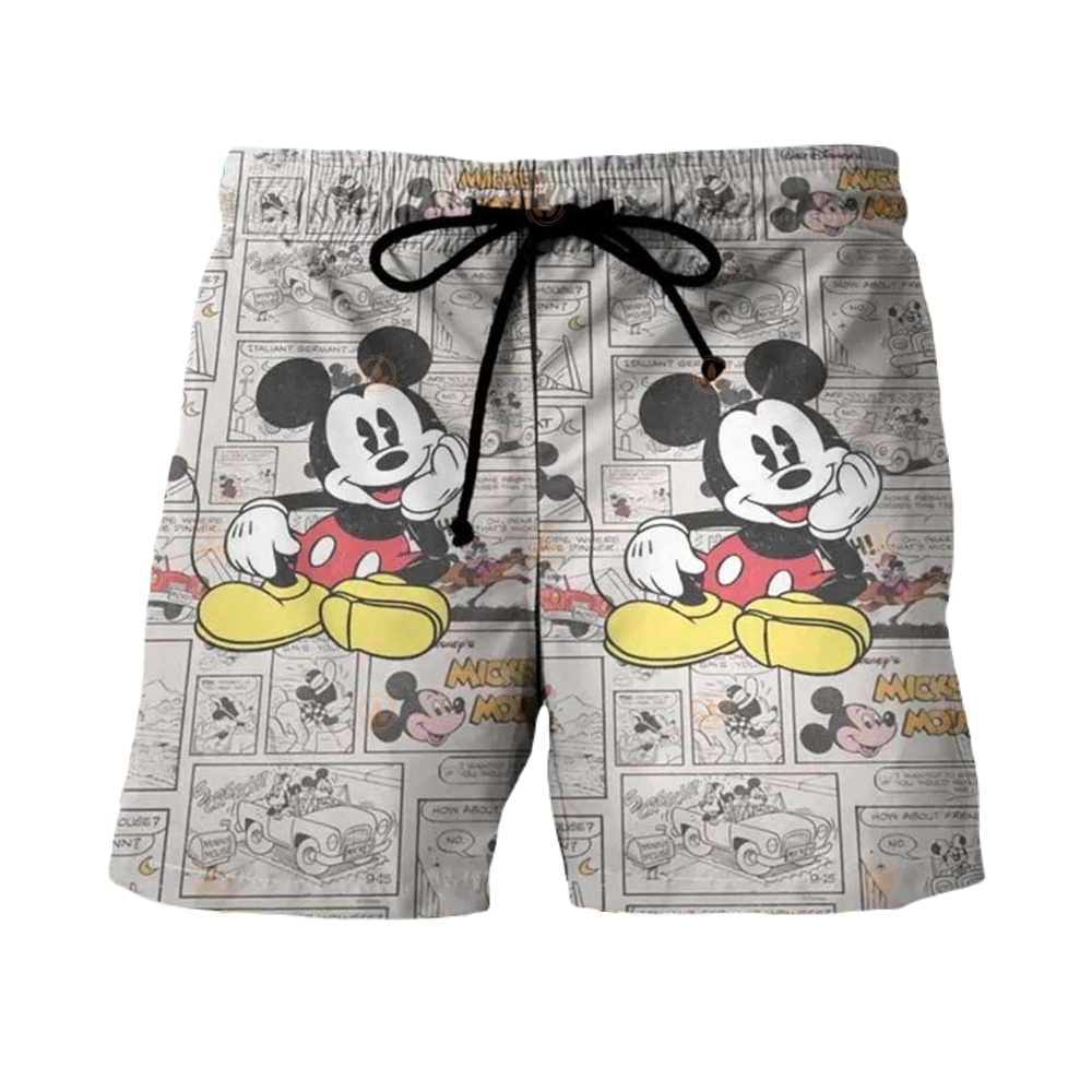 MM Shorts MM Graphic Comic Pattern Beach Shorts Colorful