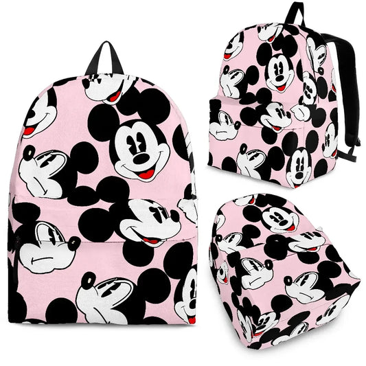 MM Backpack DN MM Emotions Face Pattern Backpacks Pink