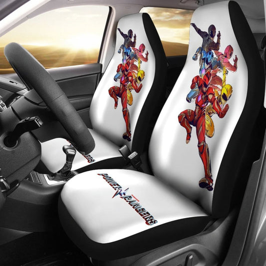 Power Ranger Car Seat Covers Mighty Morphin Sanban'S Power Rangers Seat Covers White