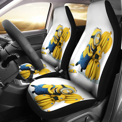 Minions Car Seat Covers Minion Dancing With Banana Seat Covers Yellow White