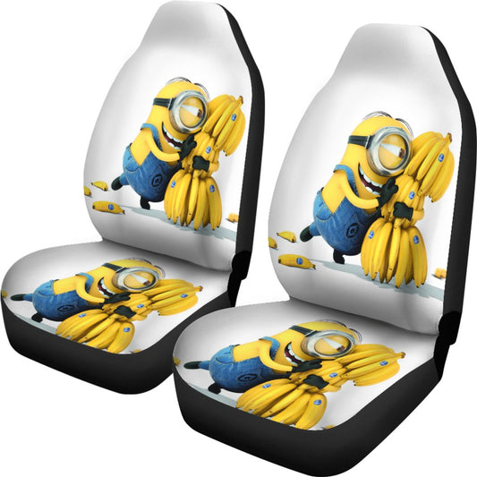 Minions Car Seat Covers Minion Dancing With Banana Seat Covers Yellow White