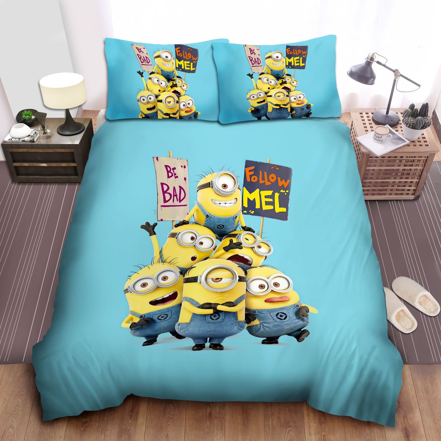 Minions Bedding Set Minion In Despicable Me Follow Mel Duvet Covers Blue Unique Gift