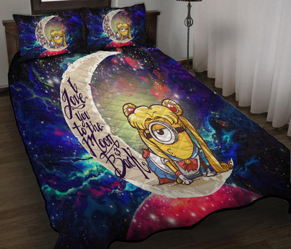 Minions Bedding Set Sailor Minion Love You To The Moon Duvet Covers Colorful Unique Gift