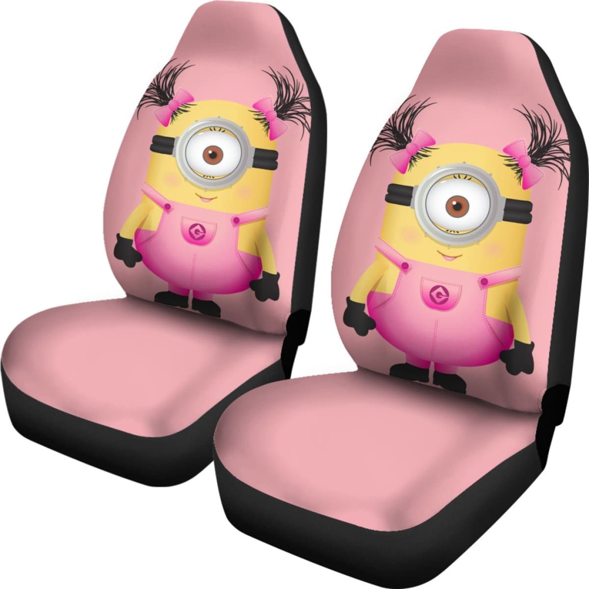 Minions Car Seat Covers Minions Girl Pink Uniform Seat Covers Pink Yellow