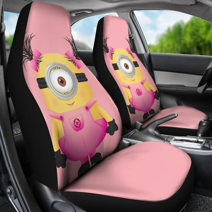 Minions Car Seat Covers Minions Girl Pink Uniform Seat Covers Pink Yellow