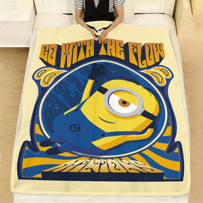 Minions Blanket Go With The Flow Minions Blanket Yellow Blue