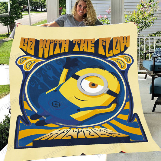 Minions Blanket Go With The Flow Minions Blanket Yellow Blue