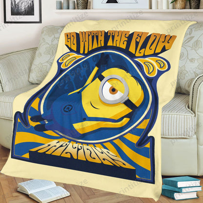 Minions Blanket Go With The Flow Minions Blanket Yellow Blue