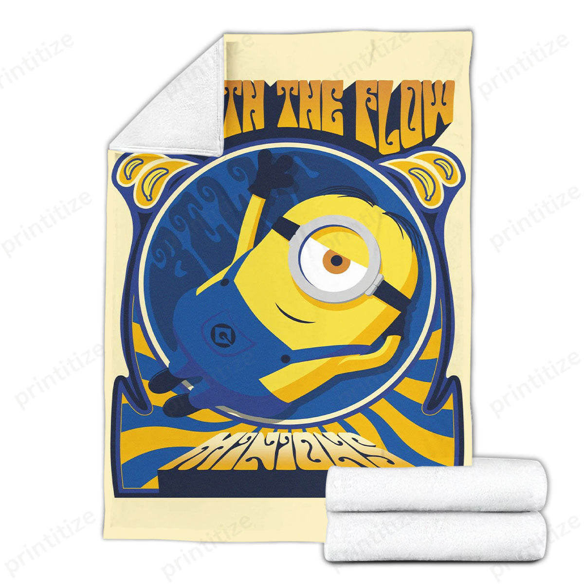 Minions Blanket Go With The Flow Minions Blanket Yellow Blue