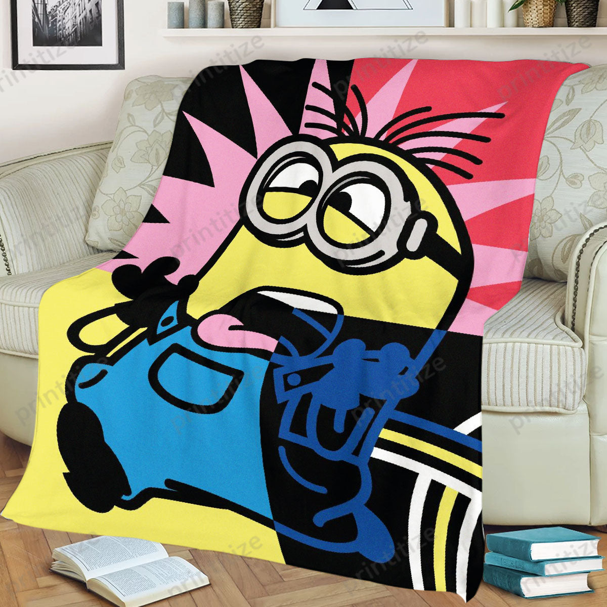 Minions Blanket Minion Not Good Art Blanket Colorful