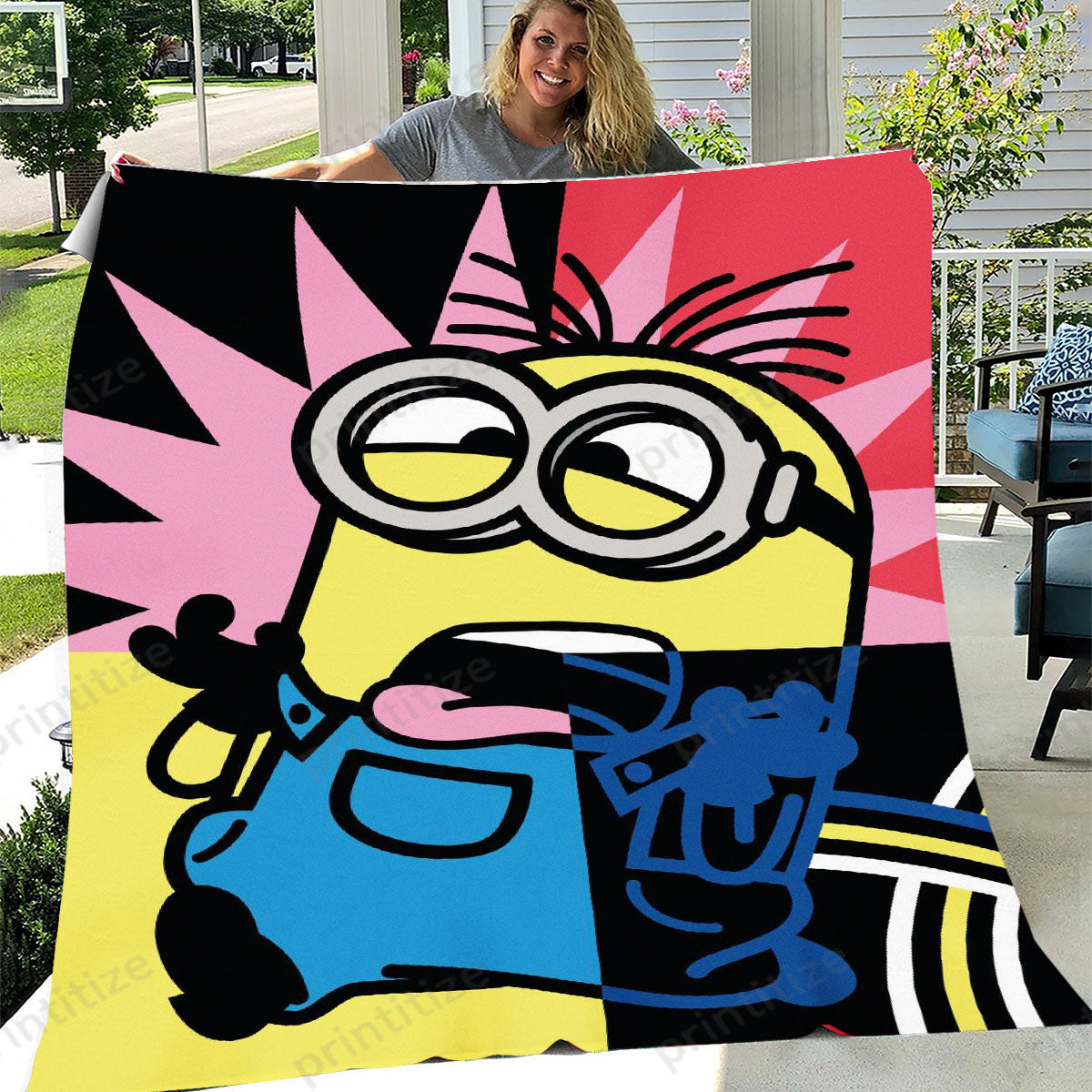 Minions Blanket Minion Not Good Art Blanket Colorful