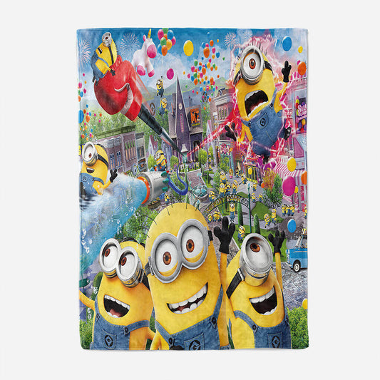 Minions Blanket Minions Playing In Minions Park Blanket Colorful