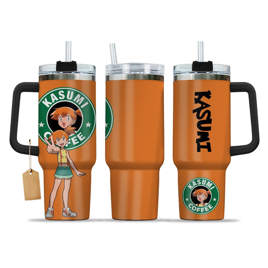 PKM 40 Oz Tumbler Misty Kasumi Coffee Graphic Tumbler 40 Oz Orange