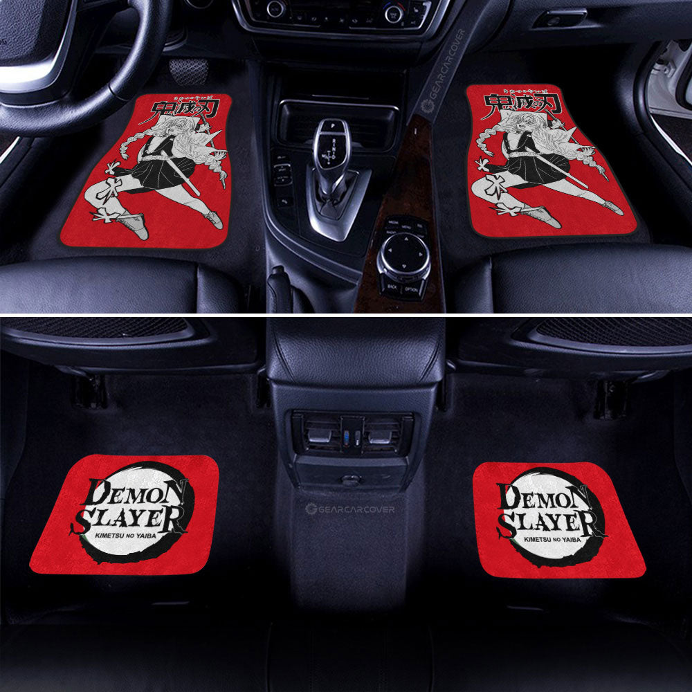 Demon Slayer Car Mats Mitsuri Kanroji Car Floor Mats Car Manga Style For Fans Floor Mats