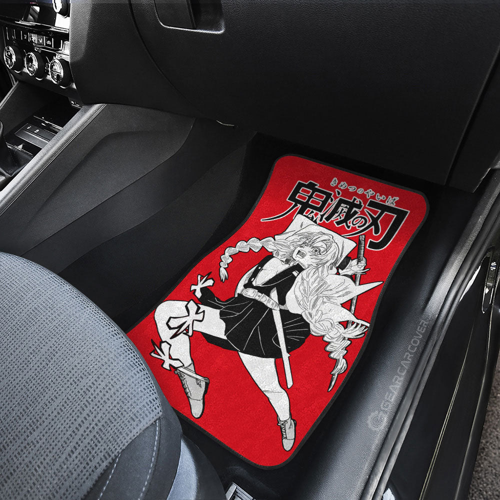 Demon Slayer Car Mats Mitsuri Kanroji Car Floor Mats Car Manga Style For Fans Floor Mats