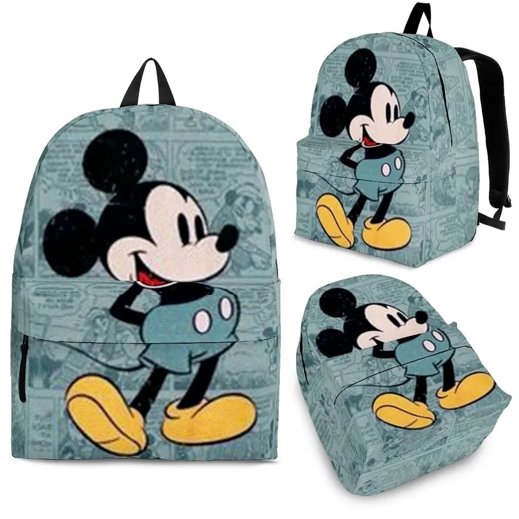 MM Backpack DN Vintage MM Comic Pattern Backpacks Blue