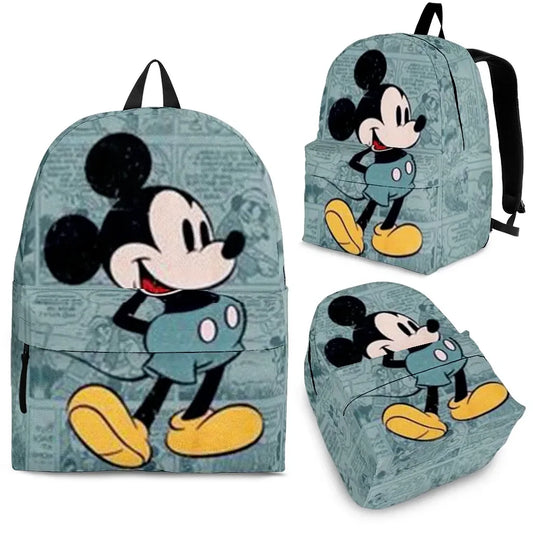 MM Backpack DN Vintage MM Comic Pattern Backpacks Blue