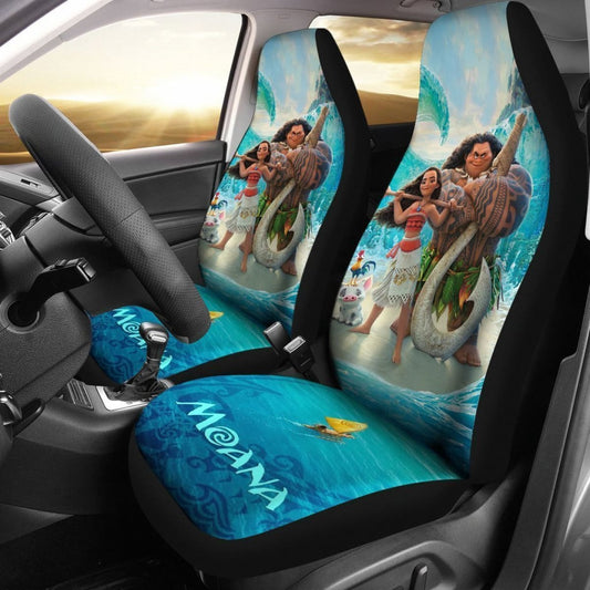 Moana Car Seat Covers DN Moana And Maui Graphic Seat Covers Colorful